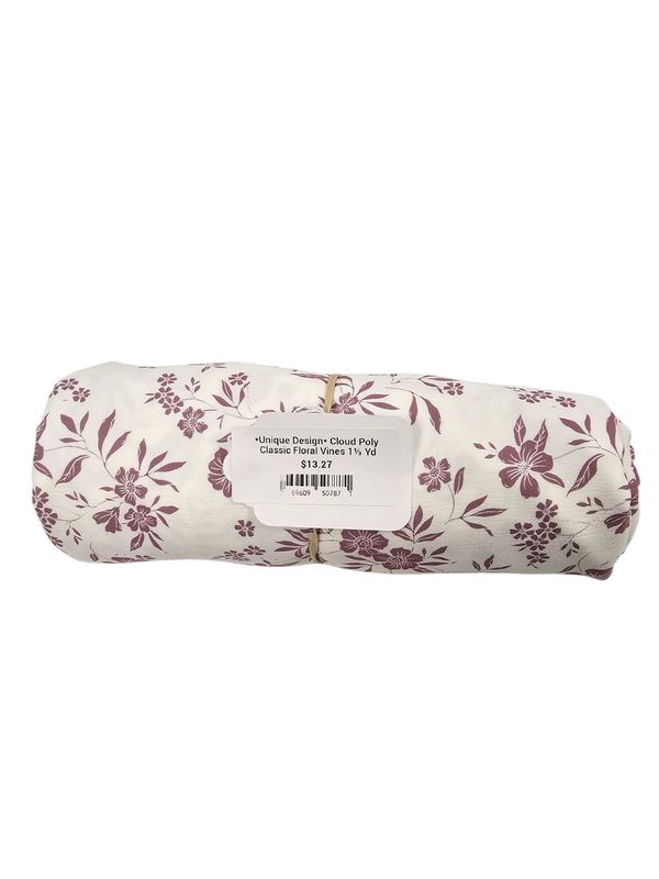 *Unique Design* Cloud Poly Classic Floral Vines 1⅓ Yd