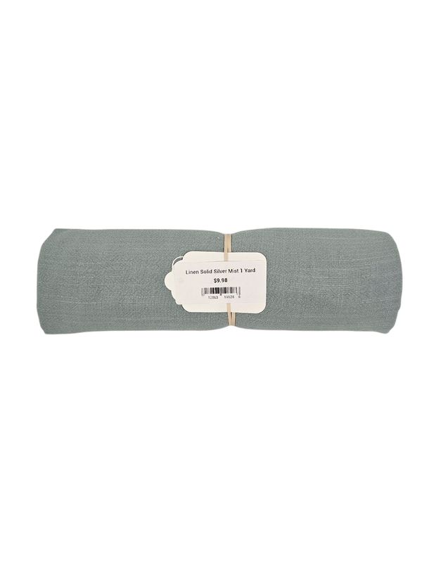 Linen Solid Silver Mist 1 Yard