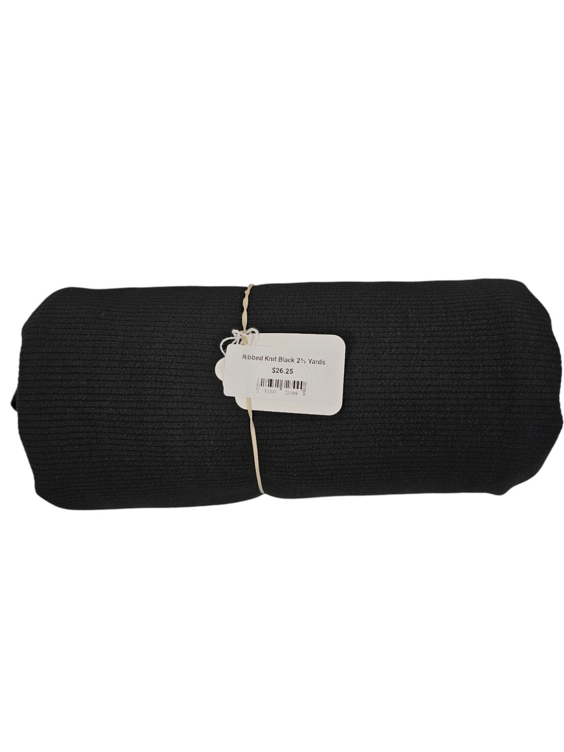 Ribbed Knit Black 2⅓ Yards