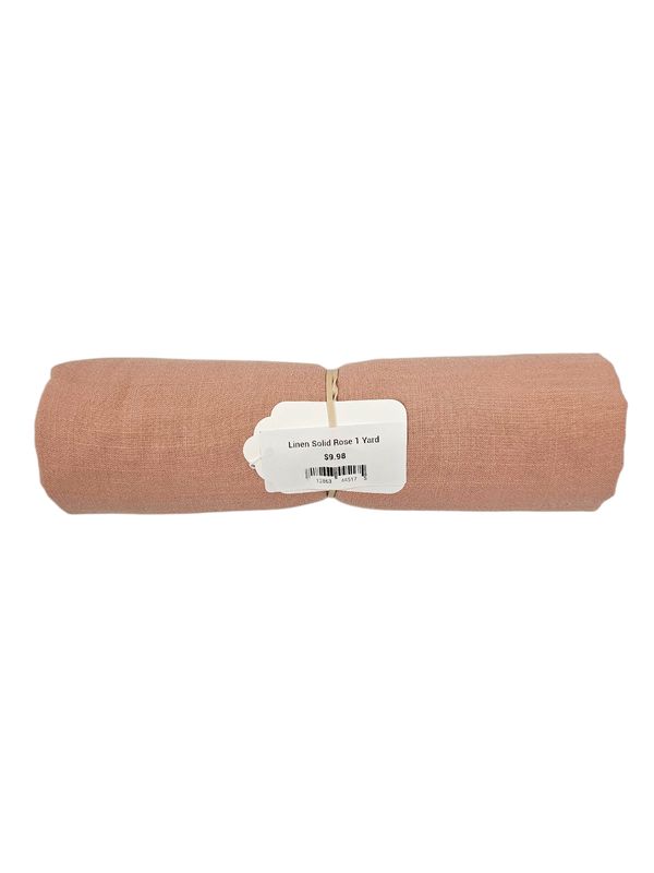 Linen Solid Rose 1 Yard