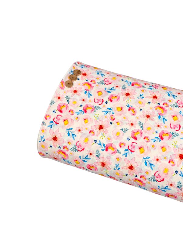*Unique Design* Cloud Poly Wildflower Watercolor White