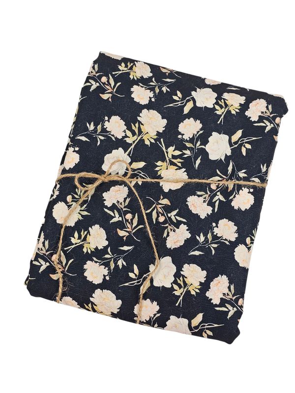 *Unique Design* Cloud Poly Small Soft Rose Peony Black