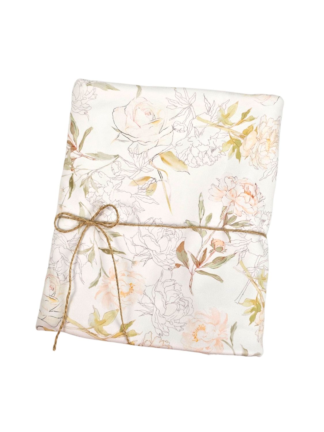 *Unique Design* Double Brushed Poly Soft Rose Peony White
