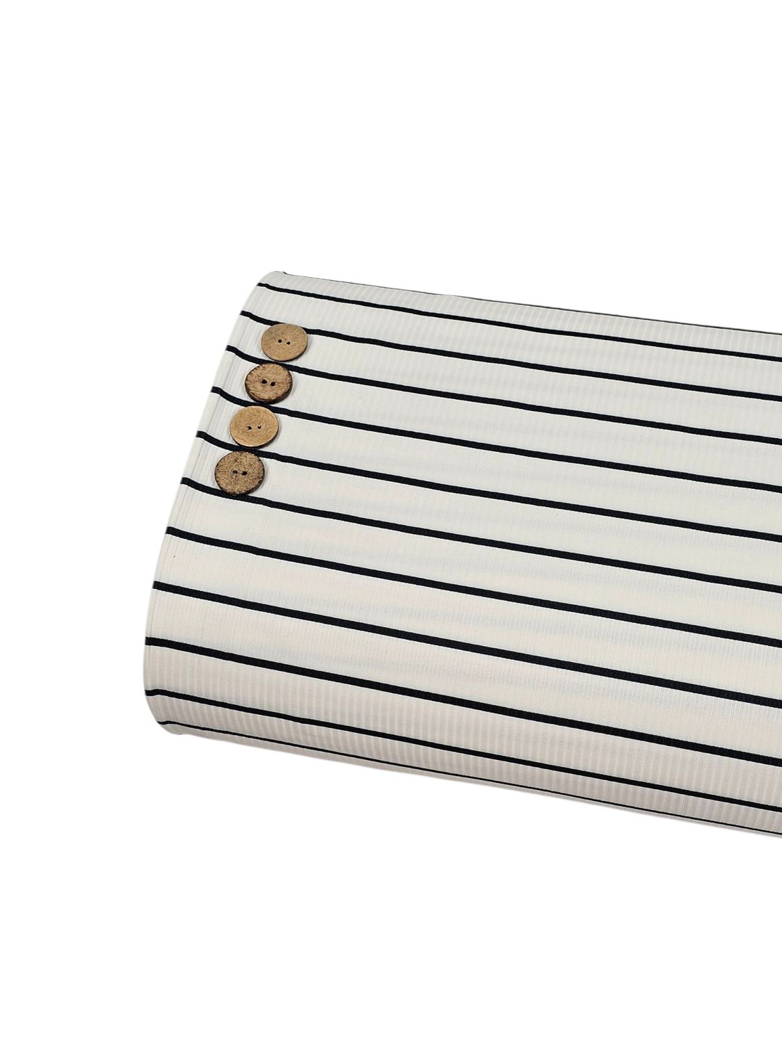 *Unique Design* Willow Ribbed Knit Simple Stripe Black