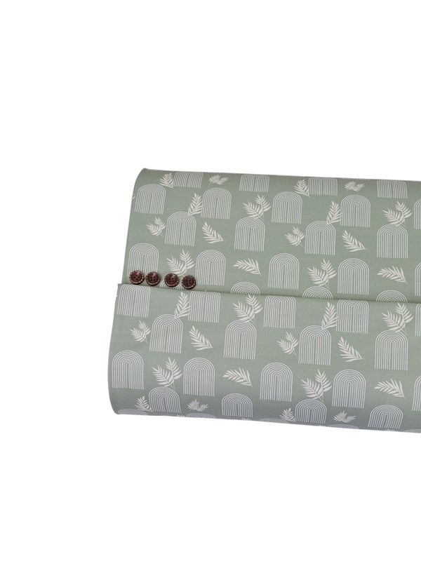 * Unique Design * French Terry Boho Botanical Green