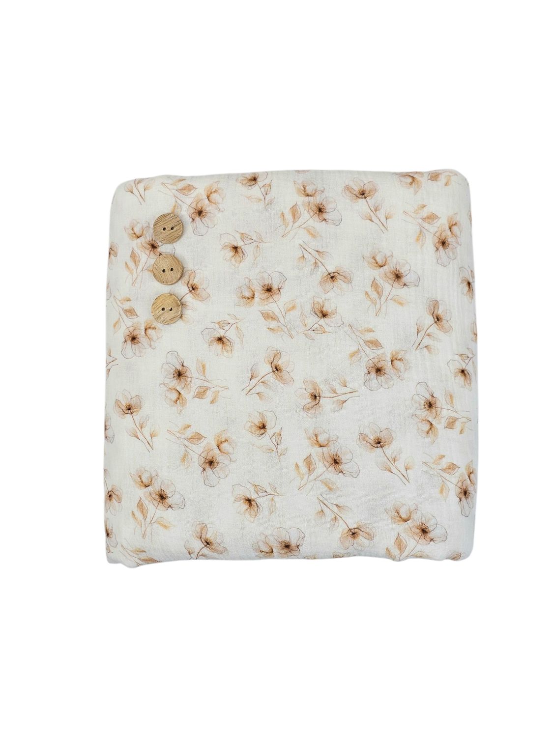 *Unique Design* Cotton Muslin Glowing Orchids White