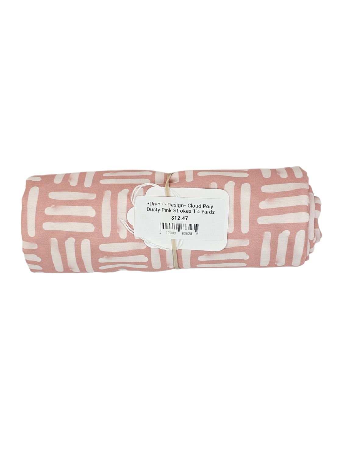 *Unique Design* Cloud Poly Dusty Pink Strokes 1¼ Yards