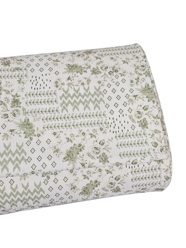 *Unique Design* Willow Ribbed Knit Abstract Vintage Blooms Sage