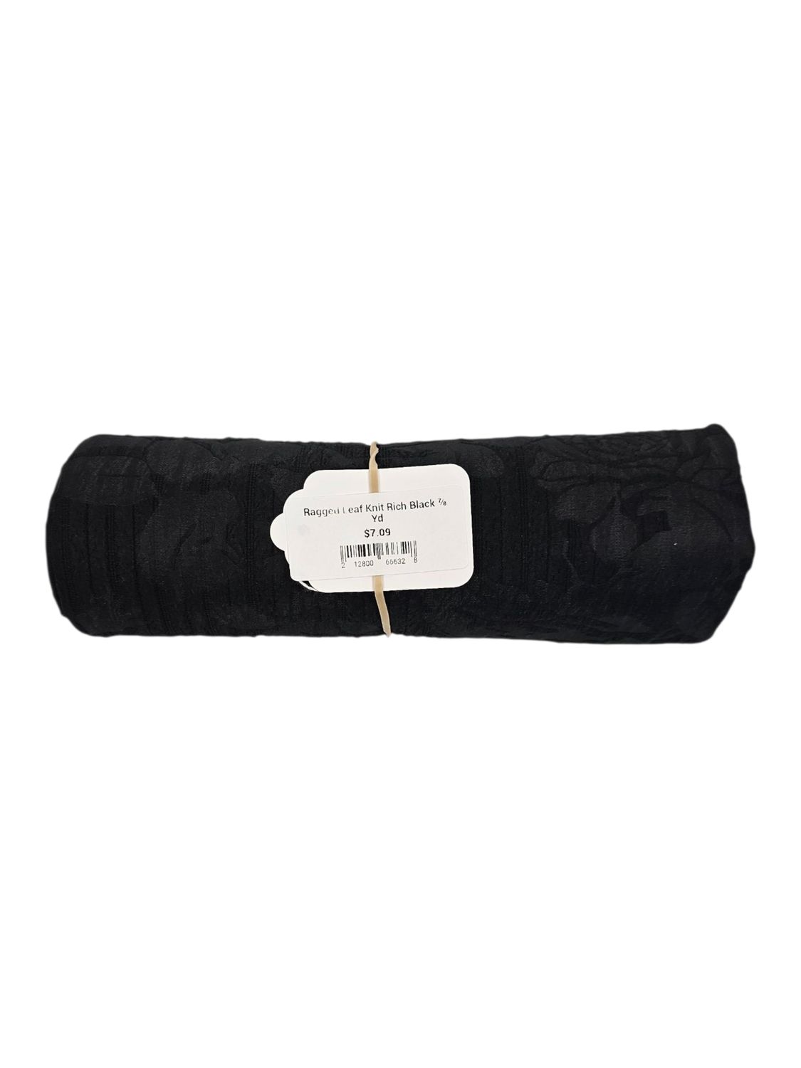 Ragged Leaf Knit Rich Black ⅞ Yd