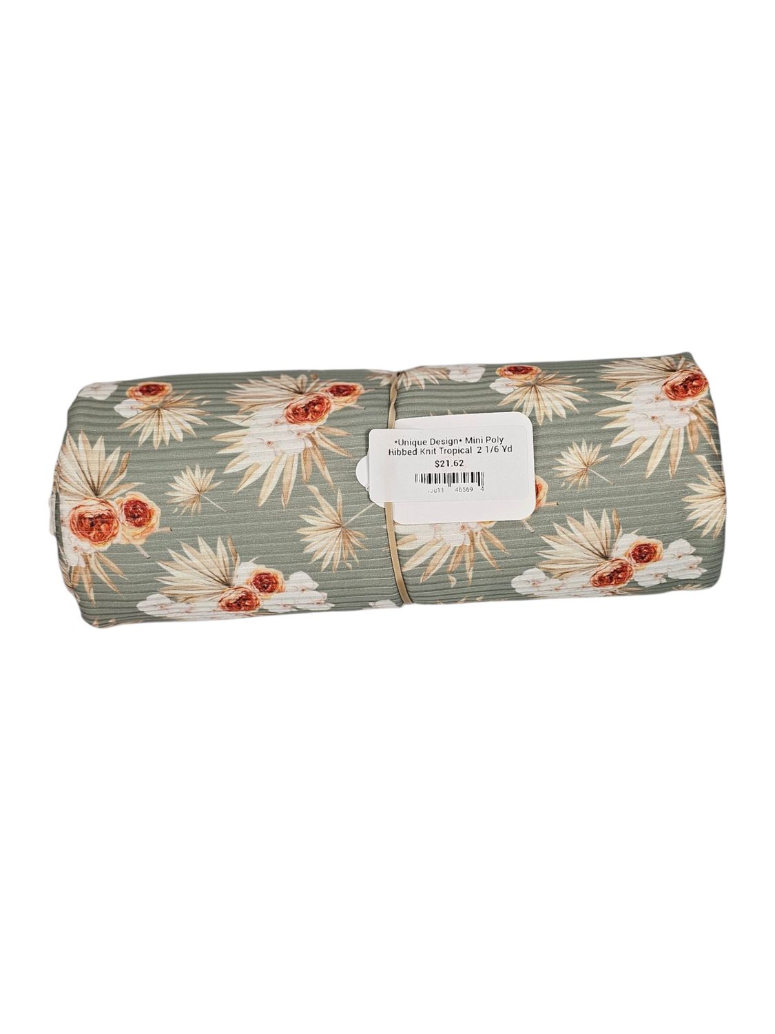 *Unique Design* Mini Poly Ribbed Knit Tropical  2 1/6 Yd