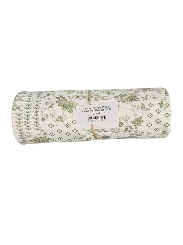 *Unique Design* Willow Ribbed Knit Abstract 1½ Yd