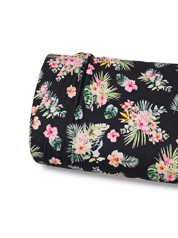 *Unique Design* Double Brushed Poly Palm Party Black