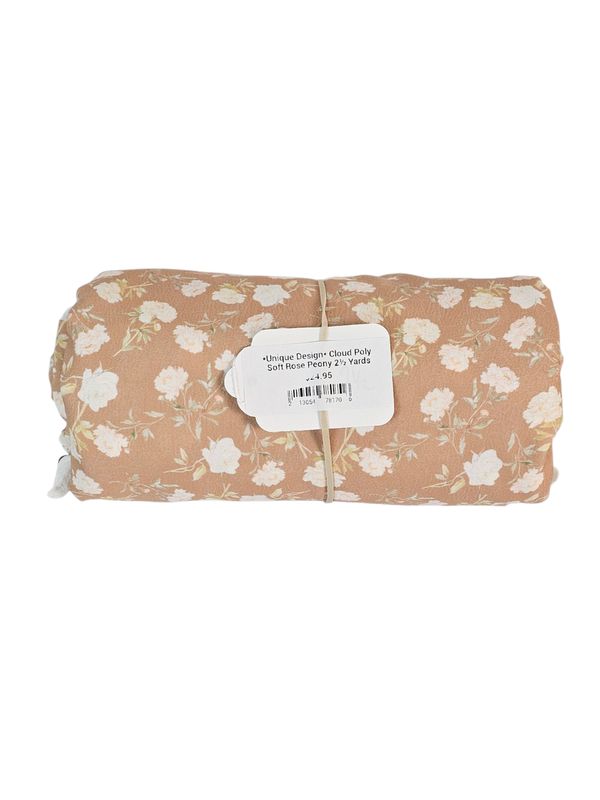 *Unique Design* Cloud Poly Soft Rose Peony 2½ Yards