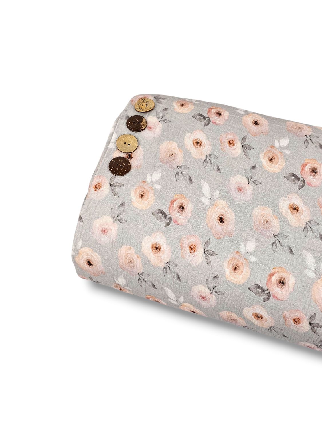*Unique Design* Cotton Muslin Rosa Light Gray