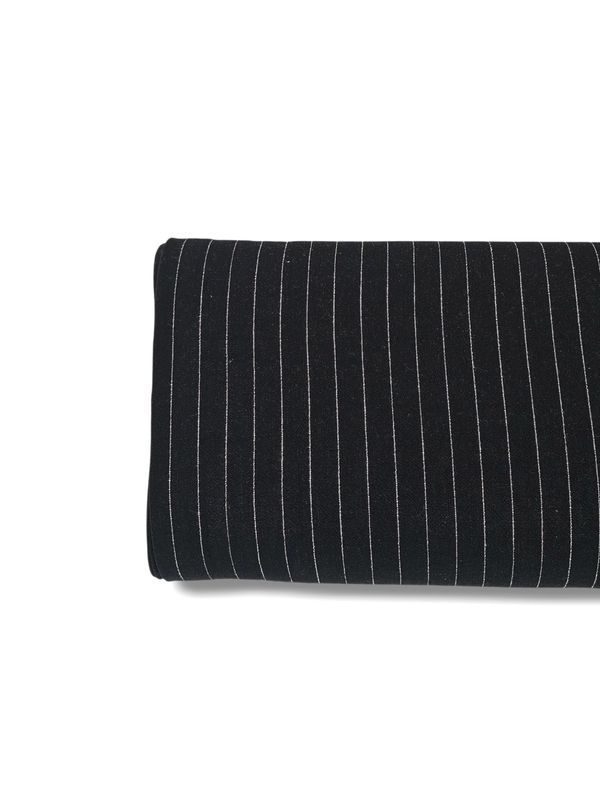 Heavy Linen Stripes Black
