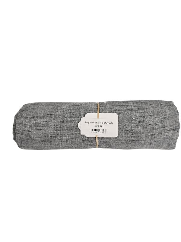Poly Solid Charcoal 2⅓ yards