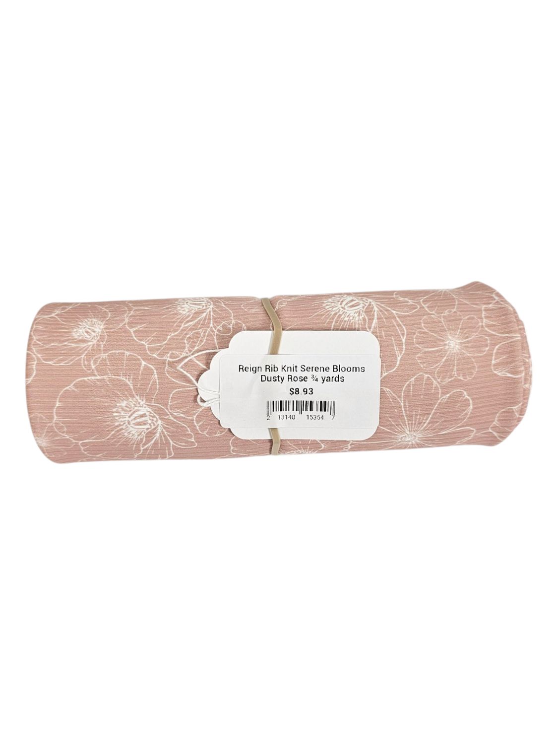 Reign Rib Knit Serene Blooms Dusty Rose ¾ yards