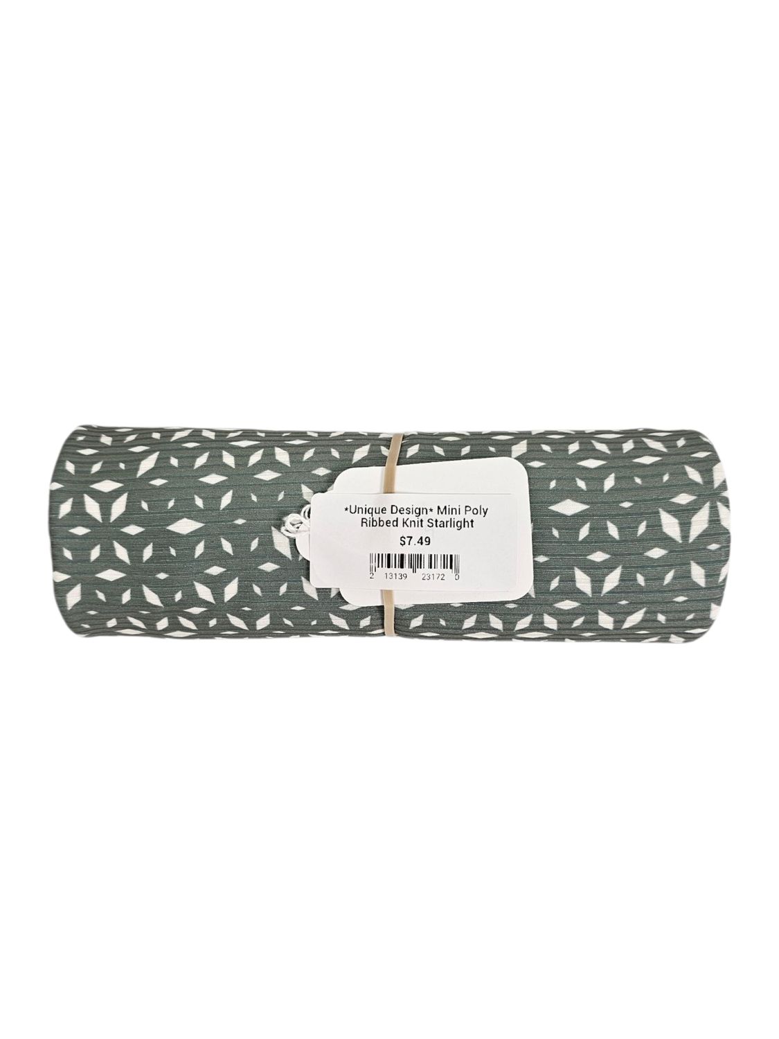*Unique Design* Mini Poly Ribbed Knit Starlight Diamond ¾ yards