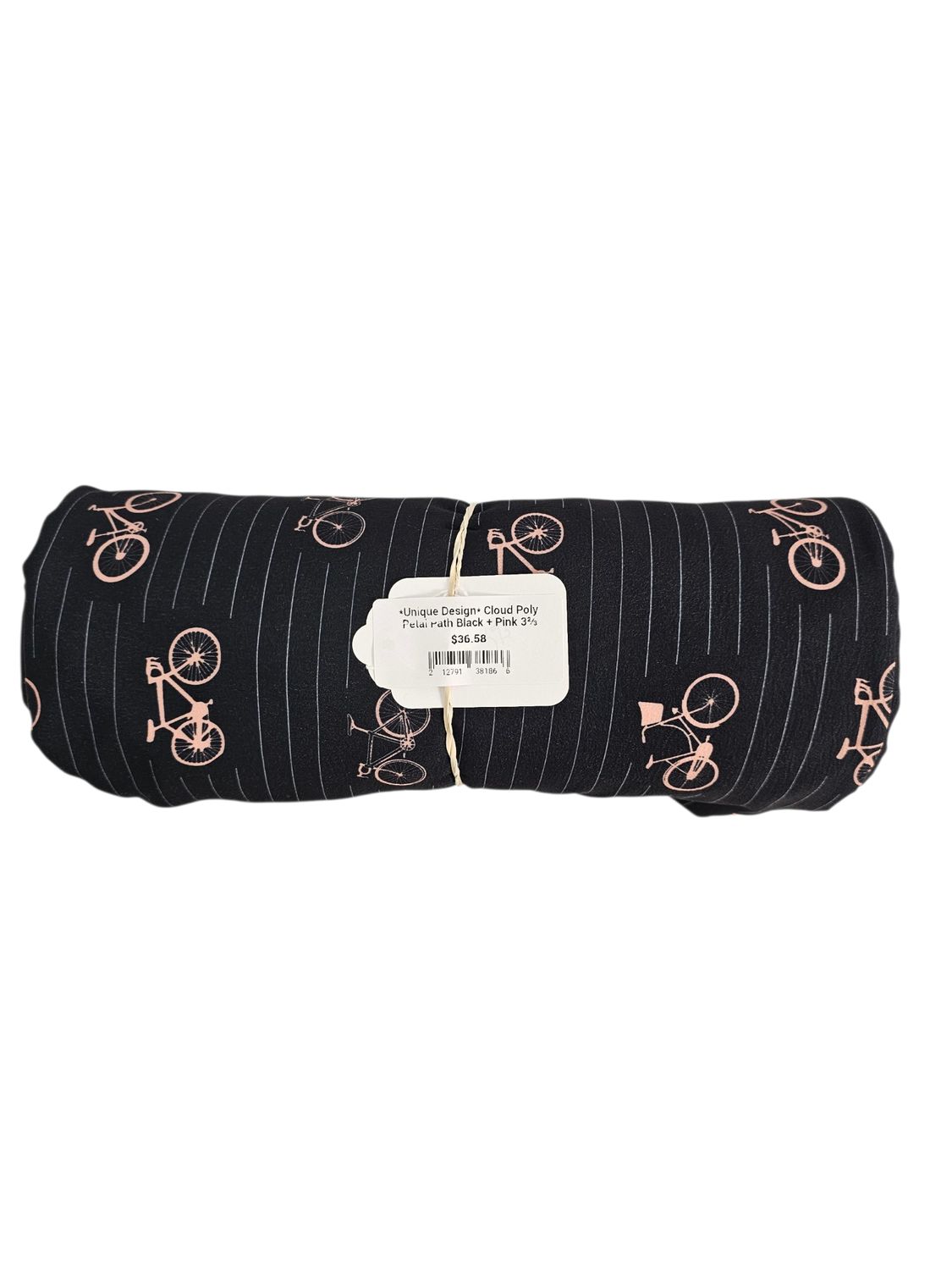 *Unique Design* Cloud Poly Petal Path Black + Pink 3⅔ Yd