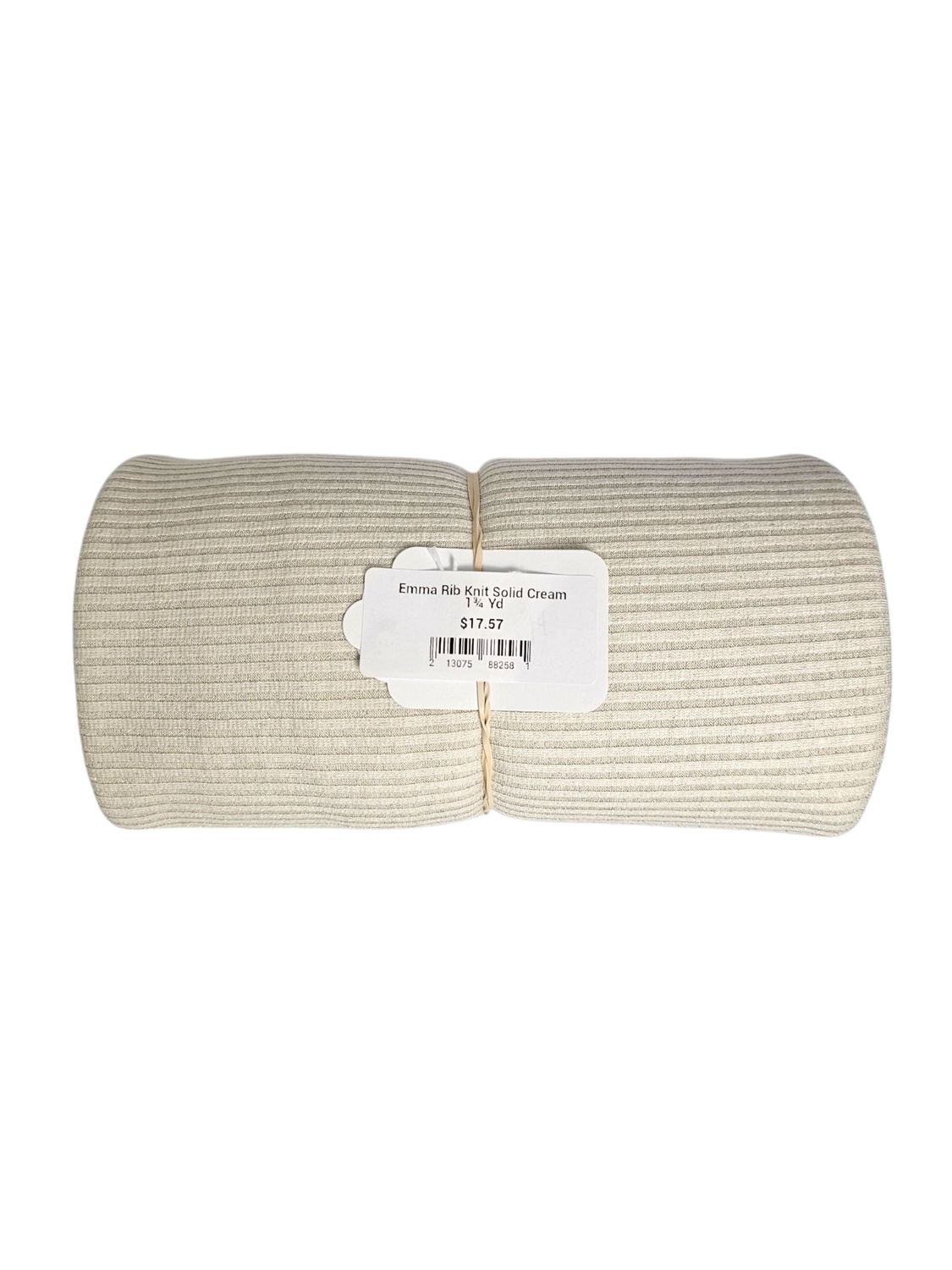 Emma Rib Knit Solid Cream 1¾ Yd