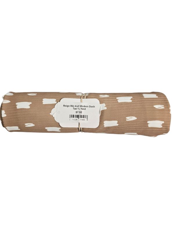 Reign Rib Knit Modern Dash Tan ⅔ Yard