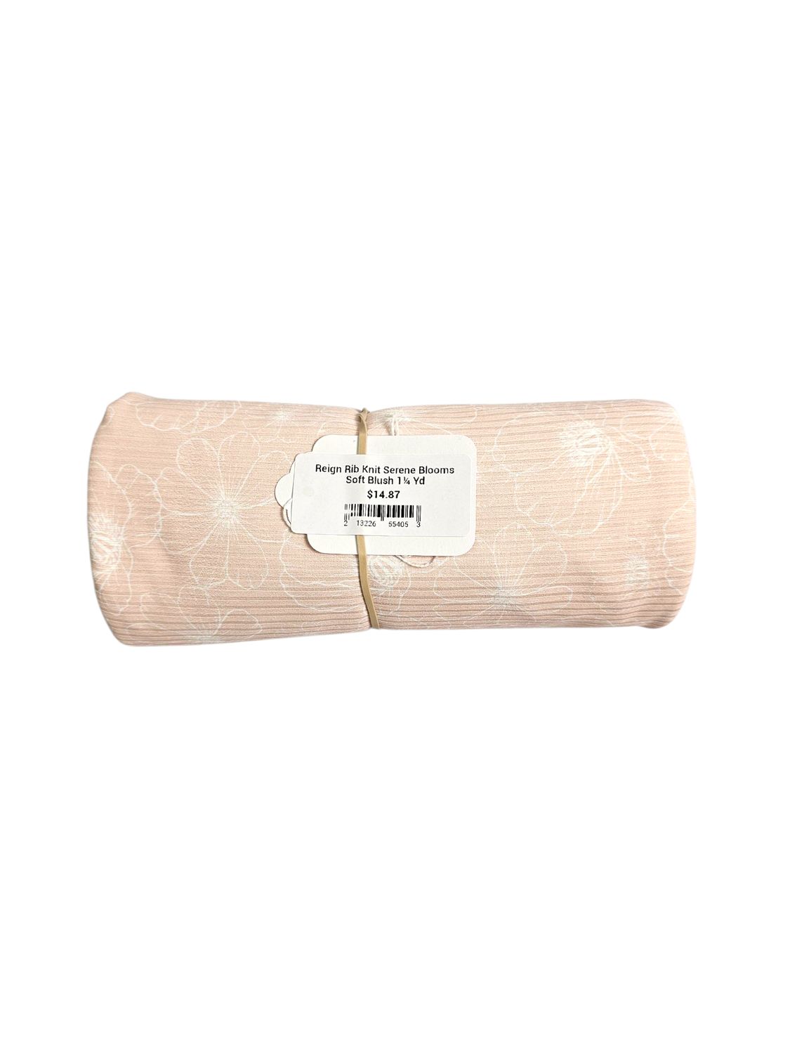 Reign Rib Knit Serene Blooms Soft Blush 1¼ Yd