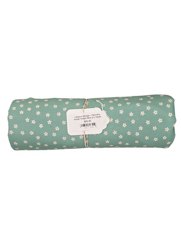 * Unique Design * Pineskin Petite Petals Mint 2¼ Yards