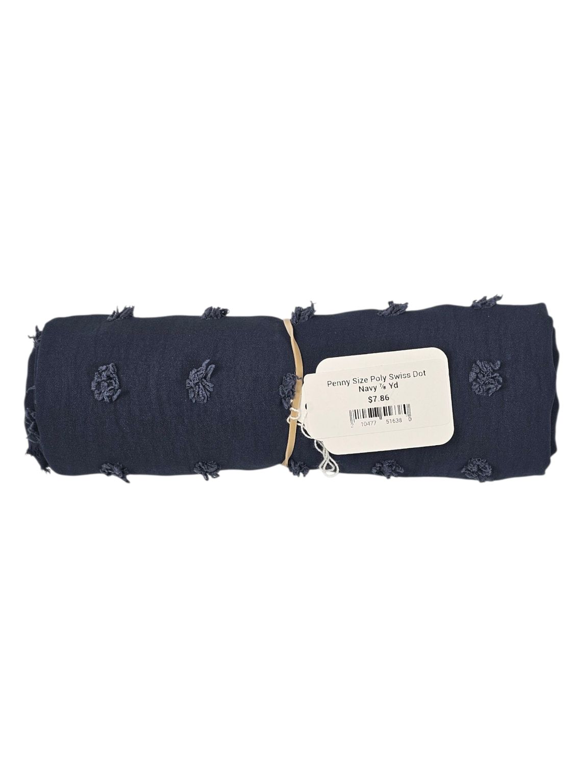 Penny Size Poly Swiss Dot Navy ⅞ Yd