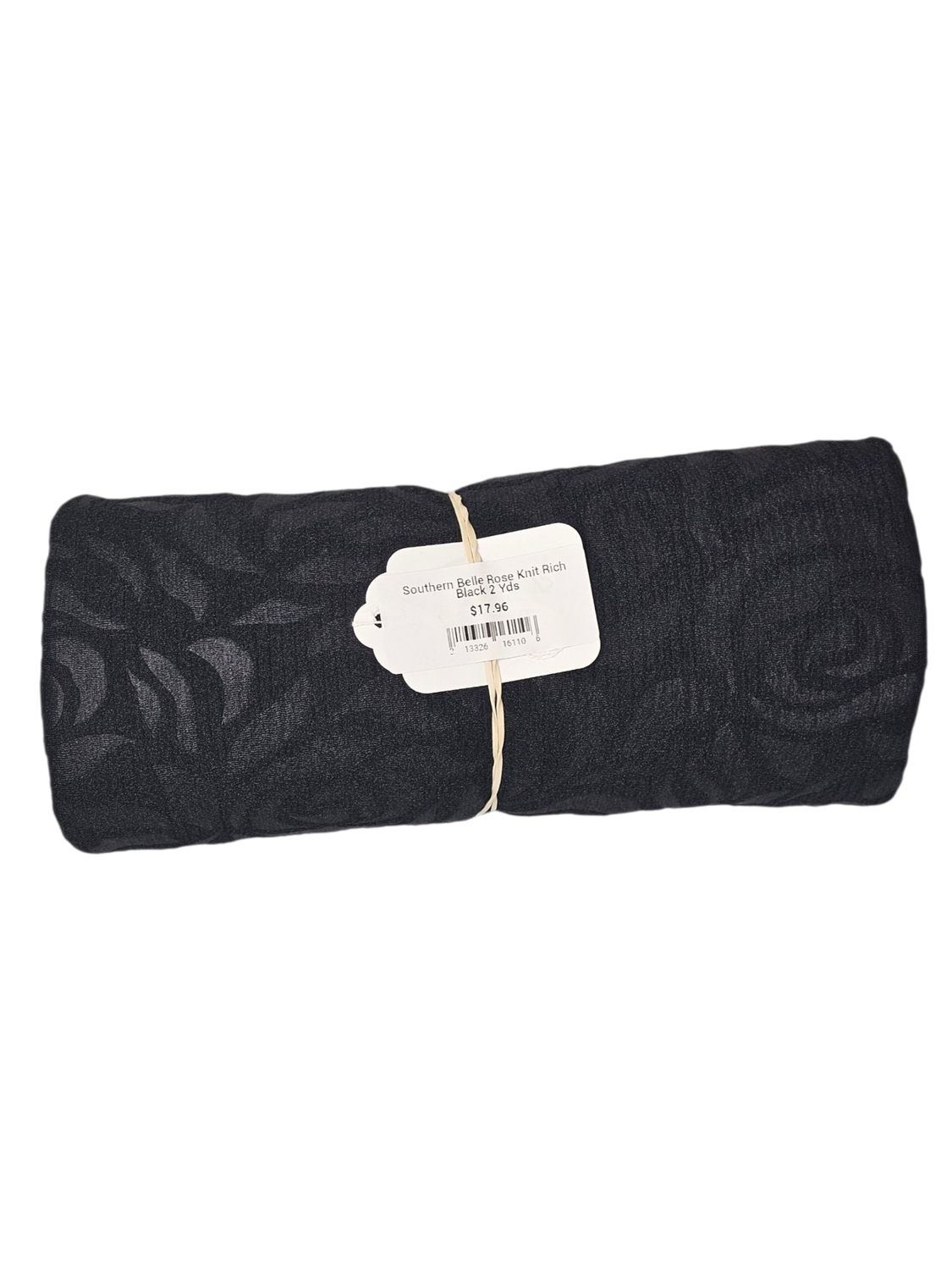 Southern Belle Rose Knit Rich Black 2 Yds