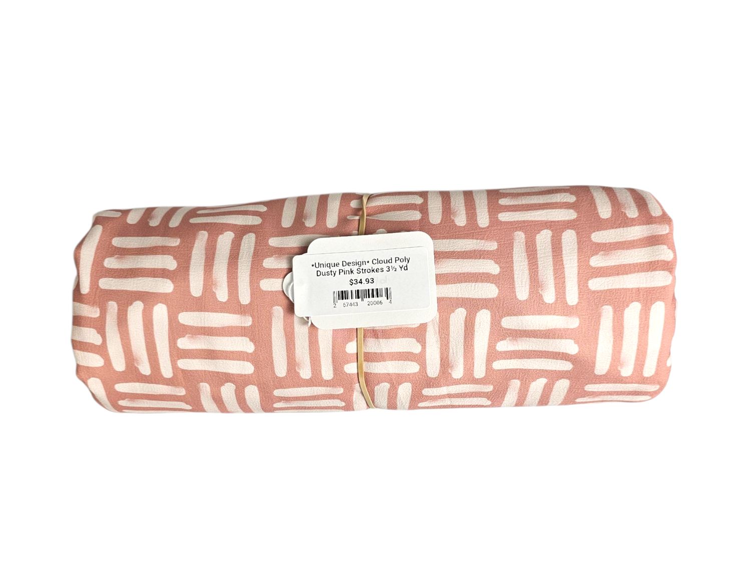 *Unique Design* Cloud Poly Dusty Pink Strokes 3½ Yd