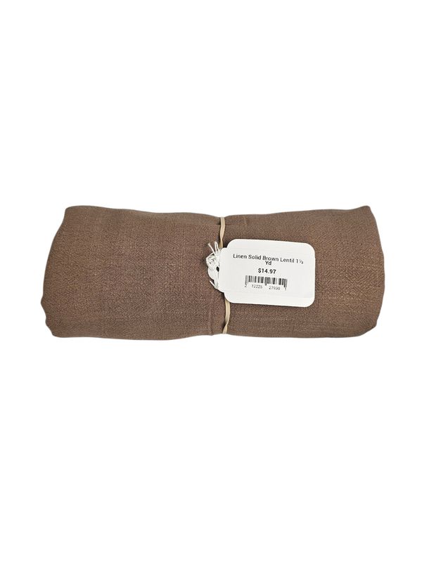 Linen Solid Brown Lentil 1½ Yd