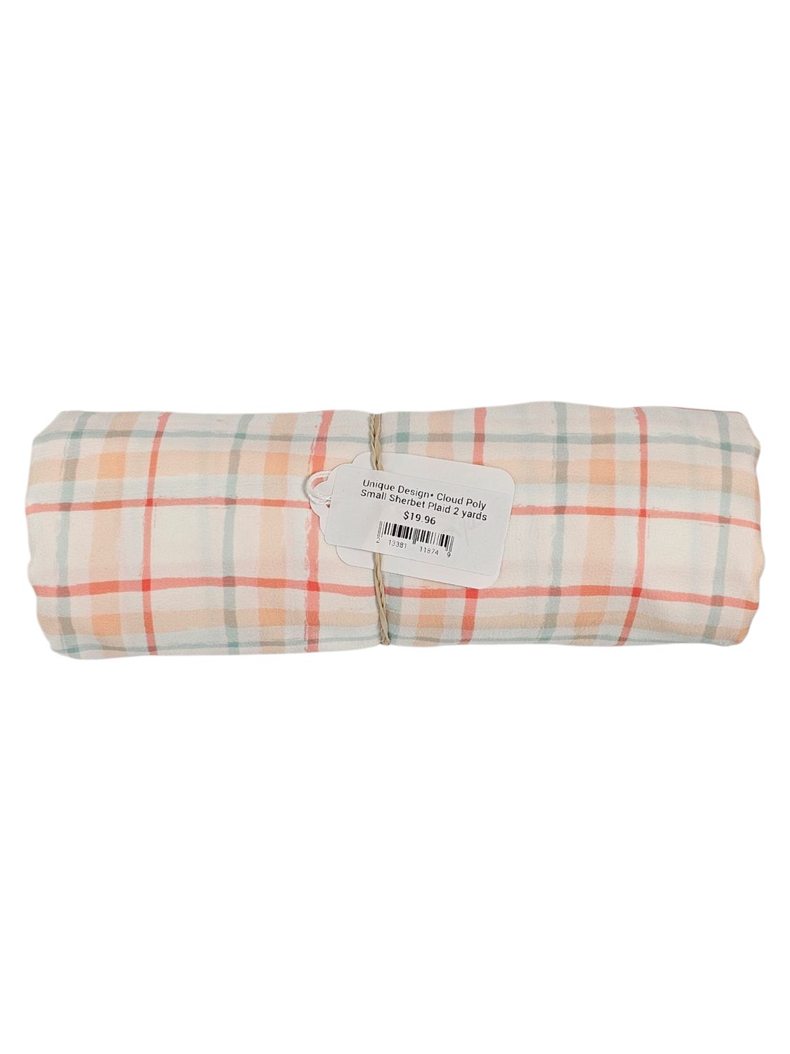 Unique Design* Cloud Poly Small Sherbet Plaid 2 yards