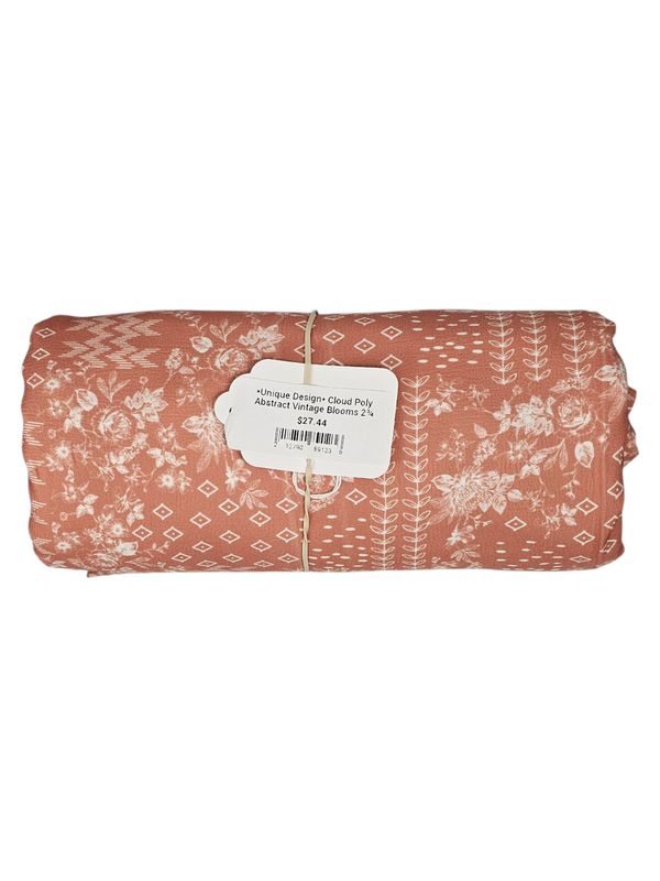 *Unique Design* Cloud Poly Abstract Vintage Blooms 2¾ Yd