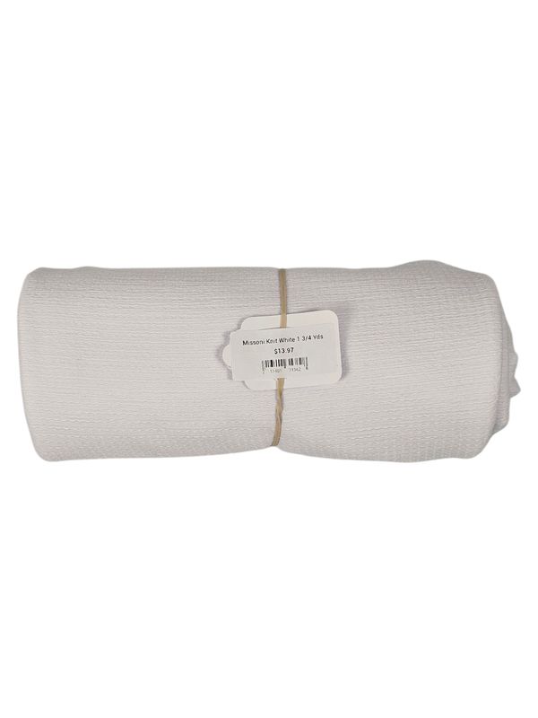 Missoni Knit White 1 3/4 Yds