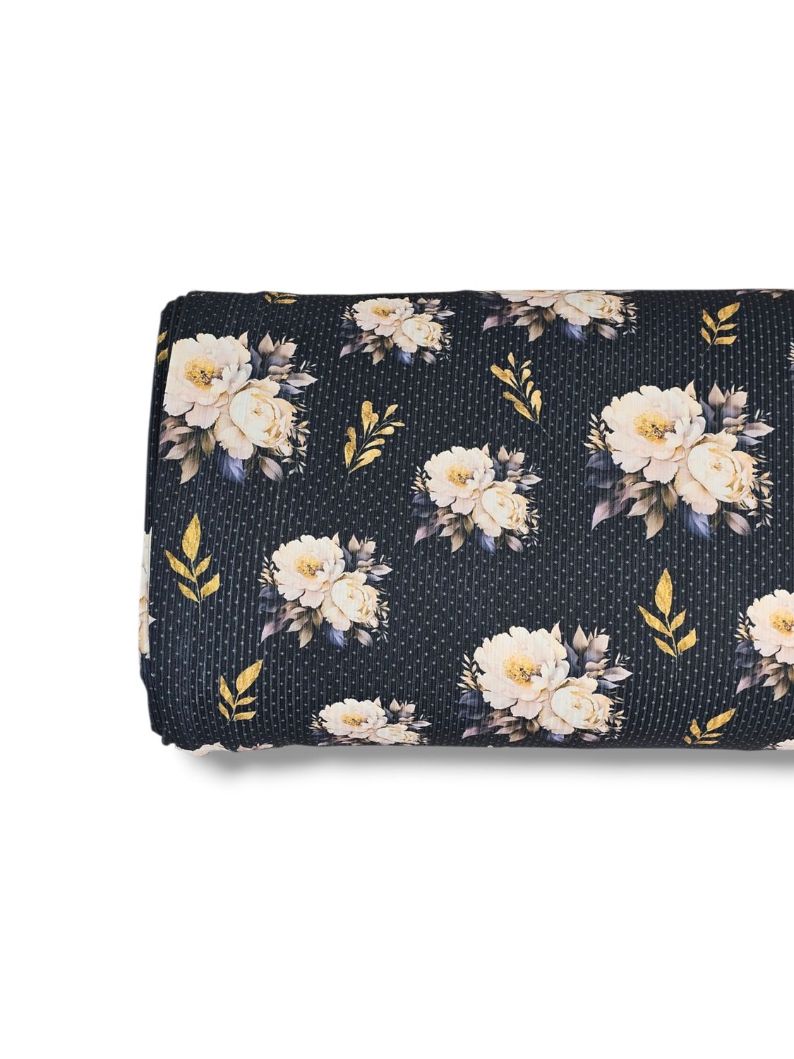 *Unique Design* Willow Ribbed Knit Celestial Floral Black