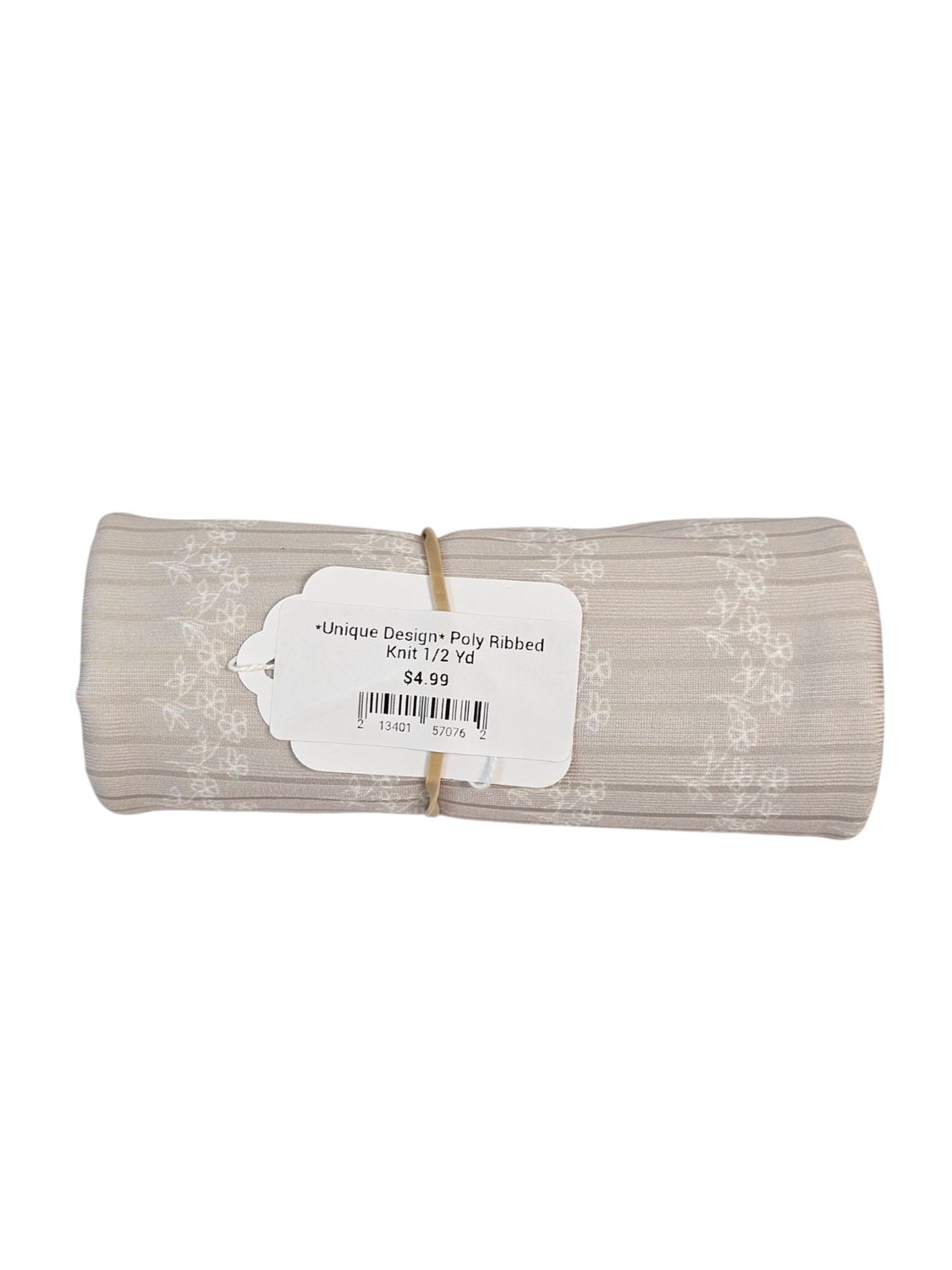 *Unique Design* Poly Ribbed Knit 1/2 Yd