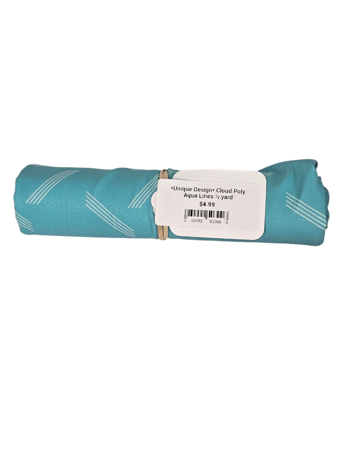 *Unique Design* Cloud Poly Aqua Lines ½ yard