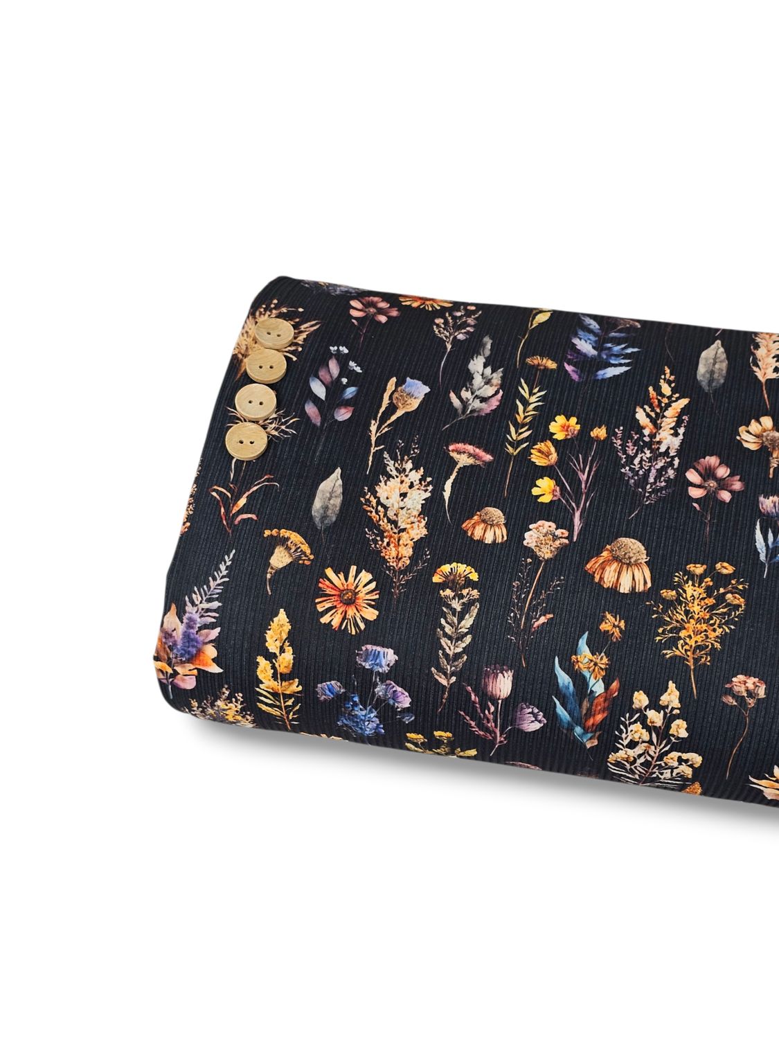 *Unique Design* Willow Ribbed Knit Wildflower Harvest Black