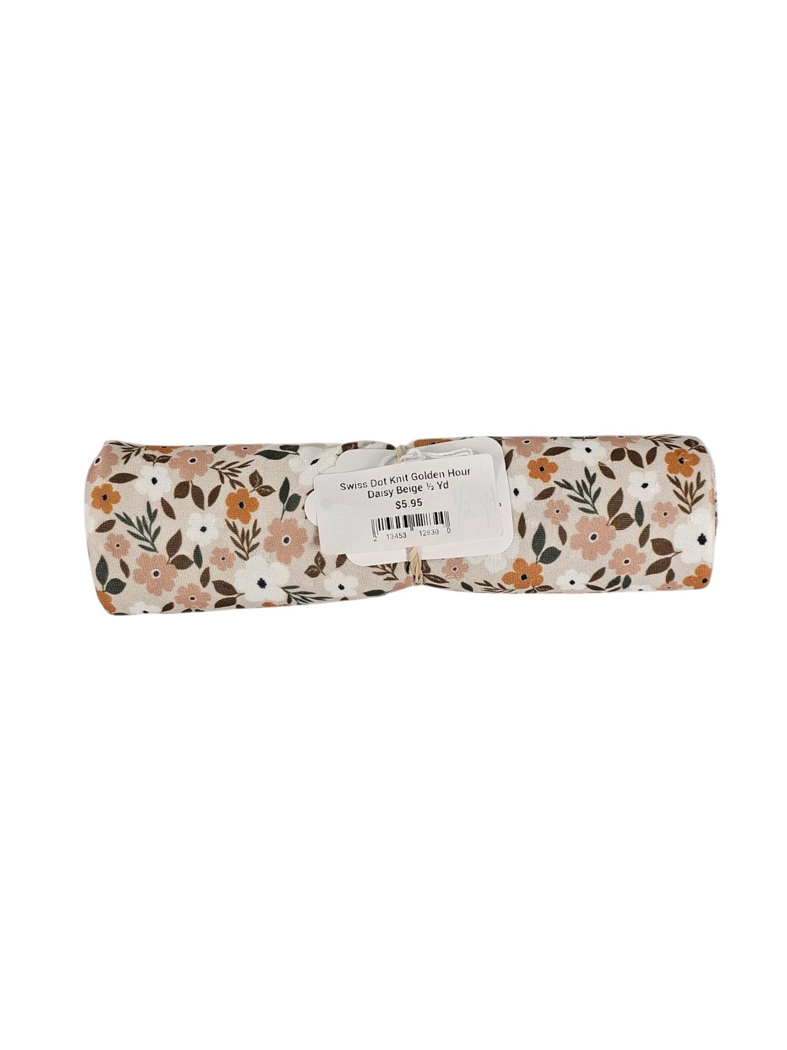 Swiss Dot Knit Golden Hour Daisy Beige ½ Yd
