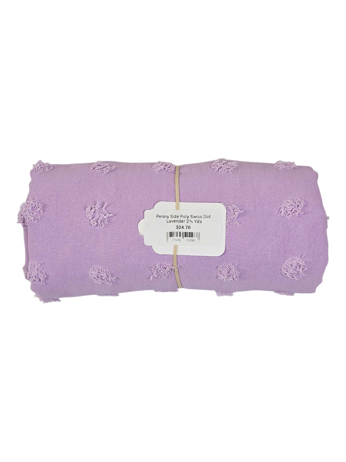 Penny Size Poly Swiss Dot Lavender 2¾ Yds