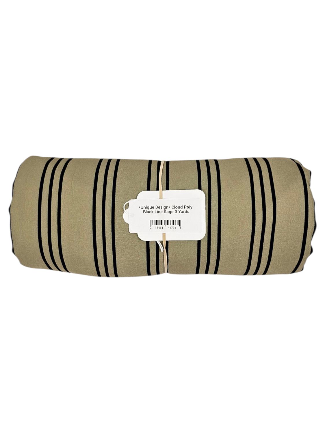 *Unique Design* Cloud Poly Black Line Sage 3 Yards