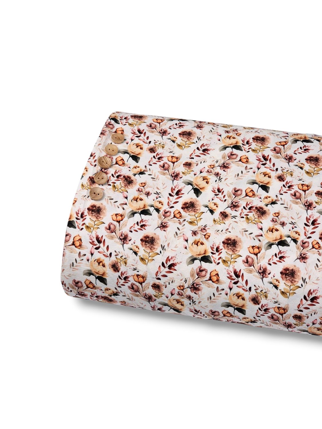 *Unique Design* Cloud Poly Elegant Auburn Floral White