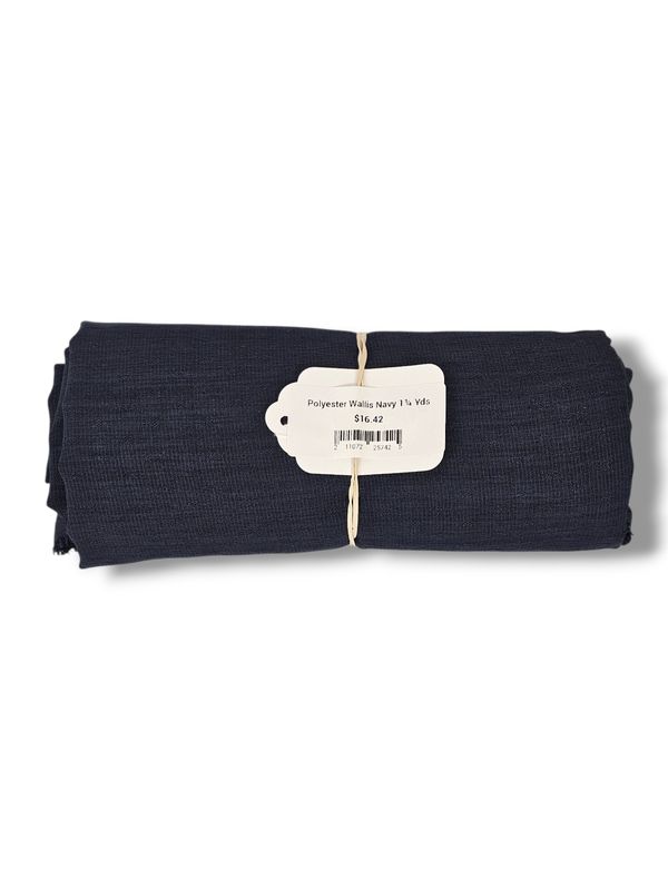 Polyester Wallis Navy 1¾ Yds