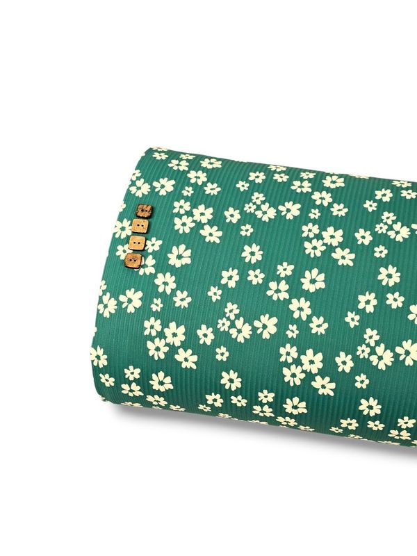 *Unique Design* Willow Ribbed Knit Daisy Daydream Seafoam