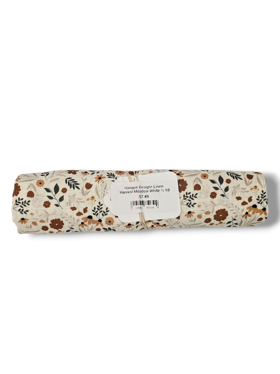 *Unique Design* Linen Harvest Meadow White ½ Yd