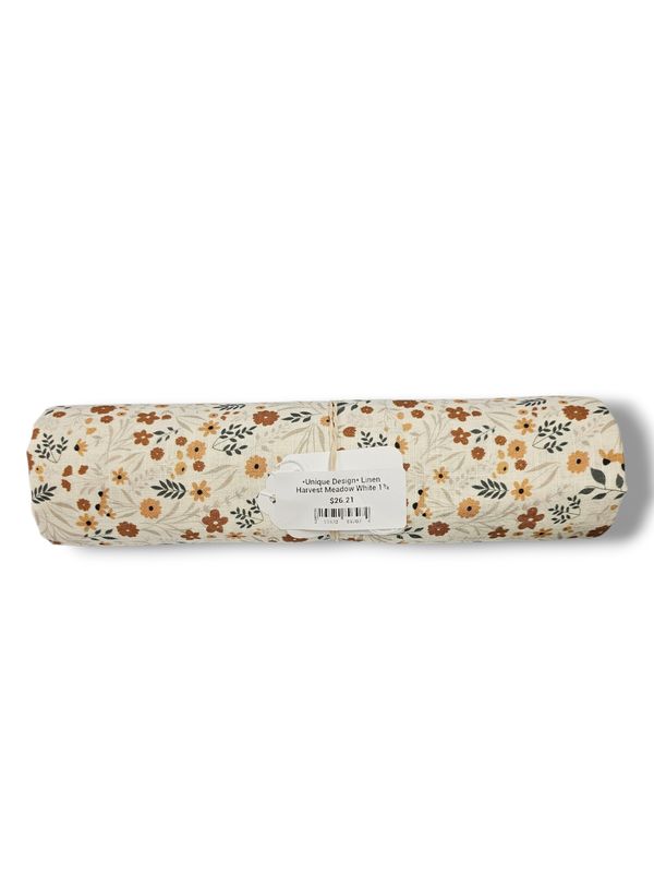*Unique Design* Linen Harvest Meadow White 1¾ Yd