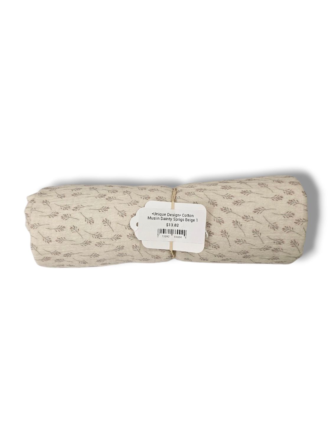 *Unique Design* Cotton Muslin Dainty Sprigs Beige 1 Yards