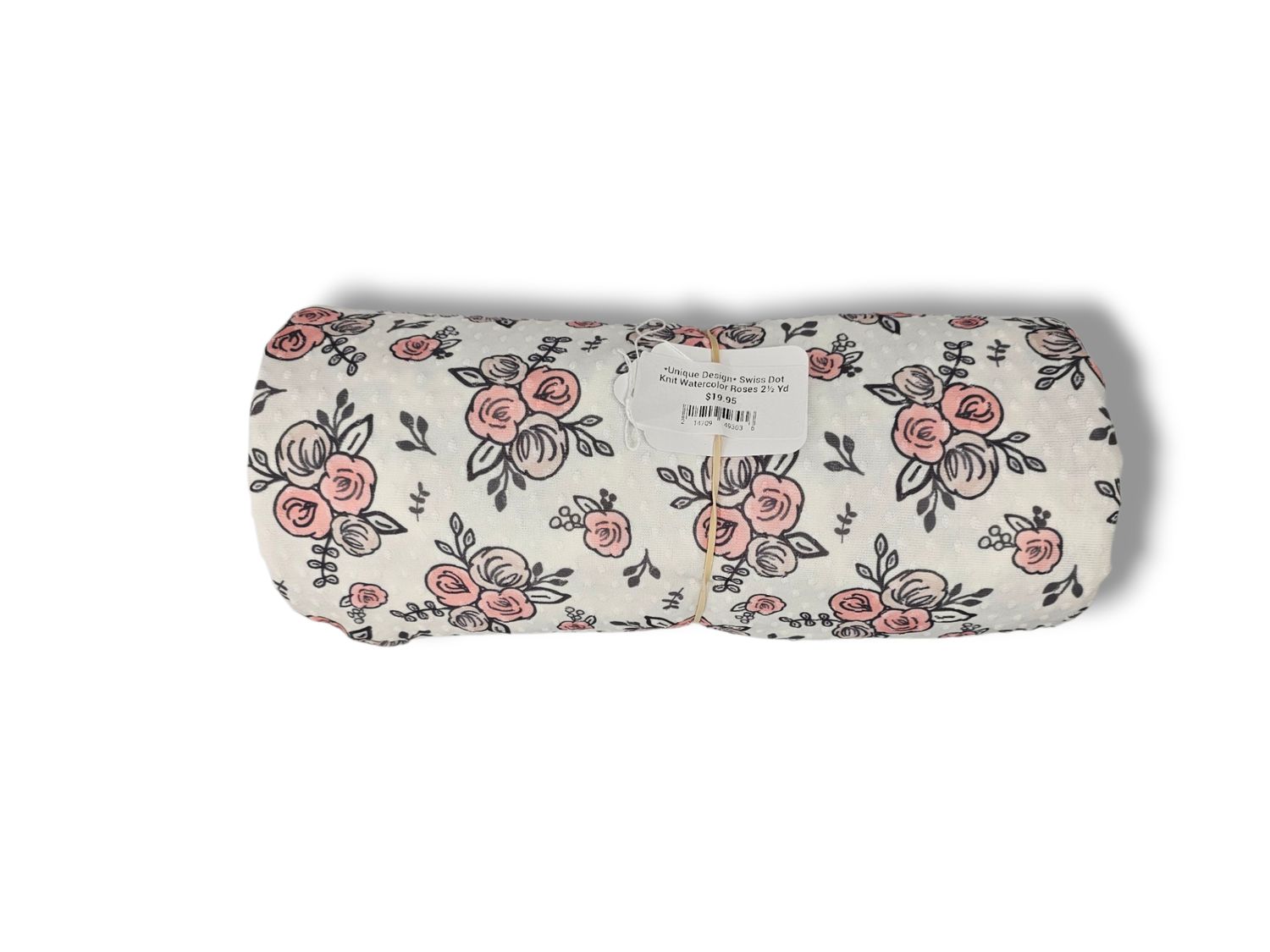 *Unique Design* Swiss Dot Knit Watercolor Roses 2½ Yd
