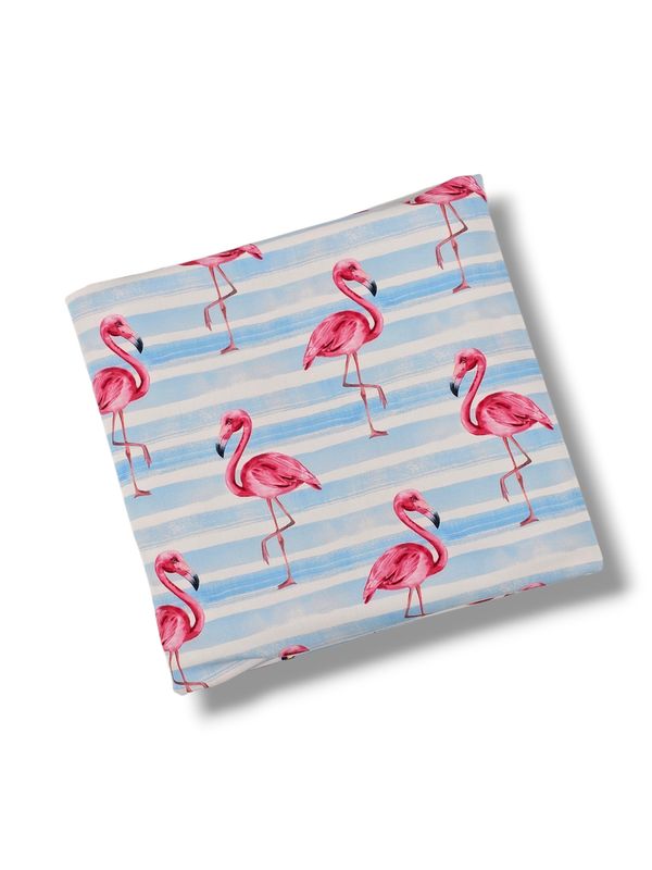 *Unique Design* Tricot Knit Flamingo Stripe