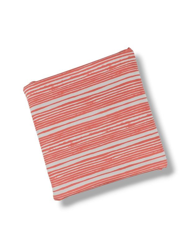 *Unique Design* Tricot Knit Summer Stripe Coral